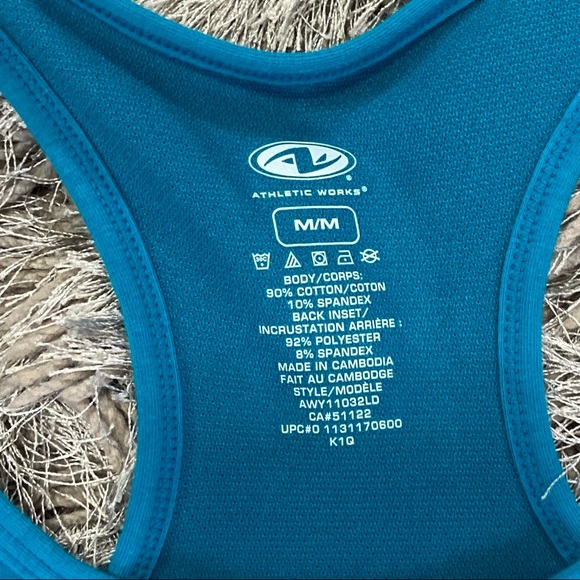 Athletic Works women turquoise blue pullover tank top. Size M. Pre-owned. - Picture 7 of 7